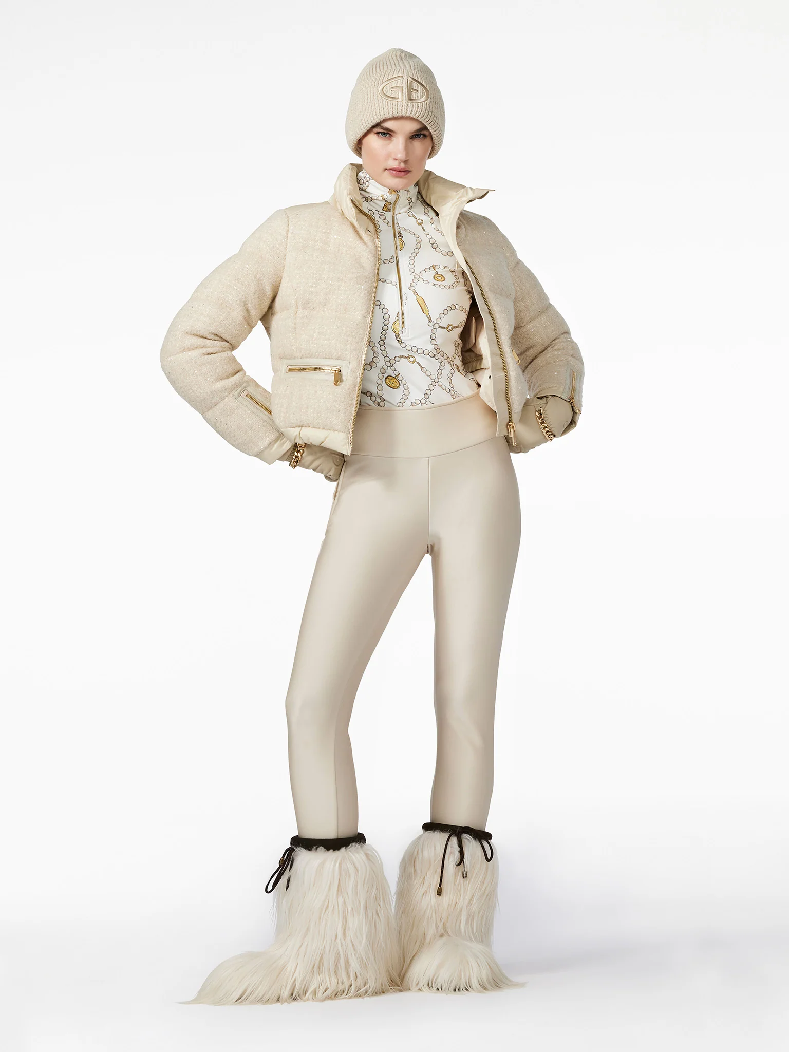 Chamonix Ski Outfit Cream
