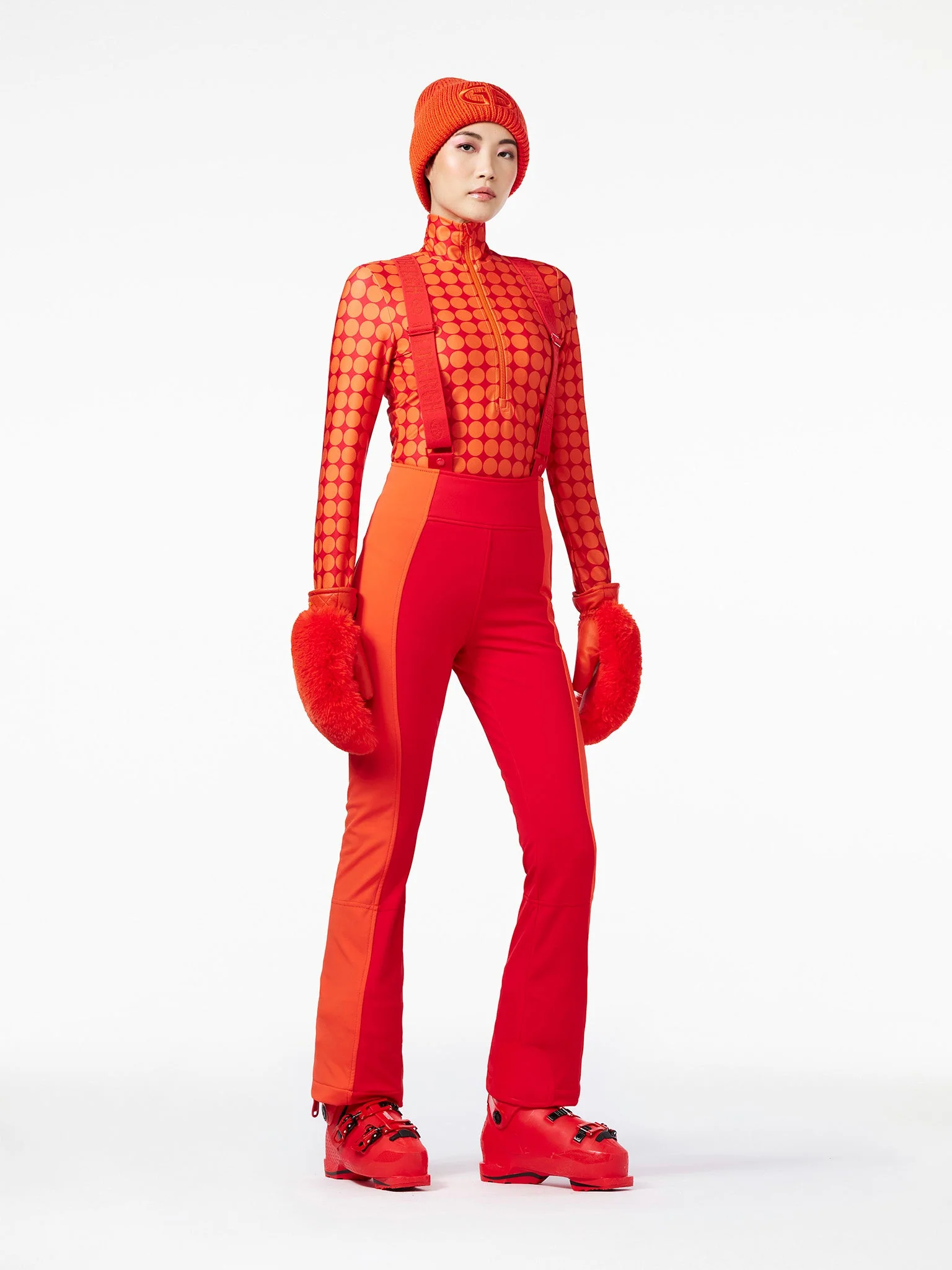 Impress Ski Orange Retro Dot Outfit
