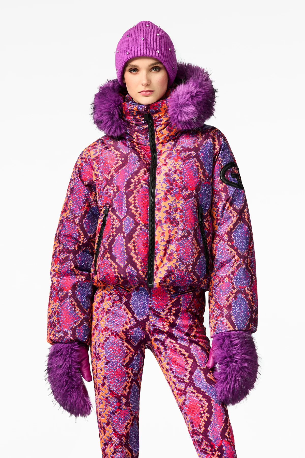 LUCINDA ski jacket FAUX BORDER